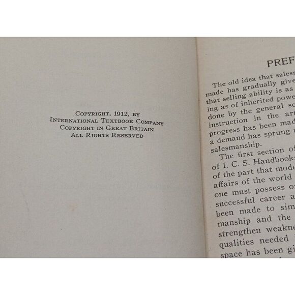 Antique I.C.S. Salesman's Handbook Science And The Art Of Selling 1912 1st Ed. 2 - Picture 6 of 10